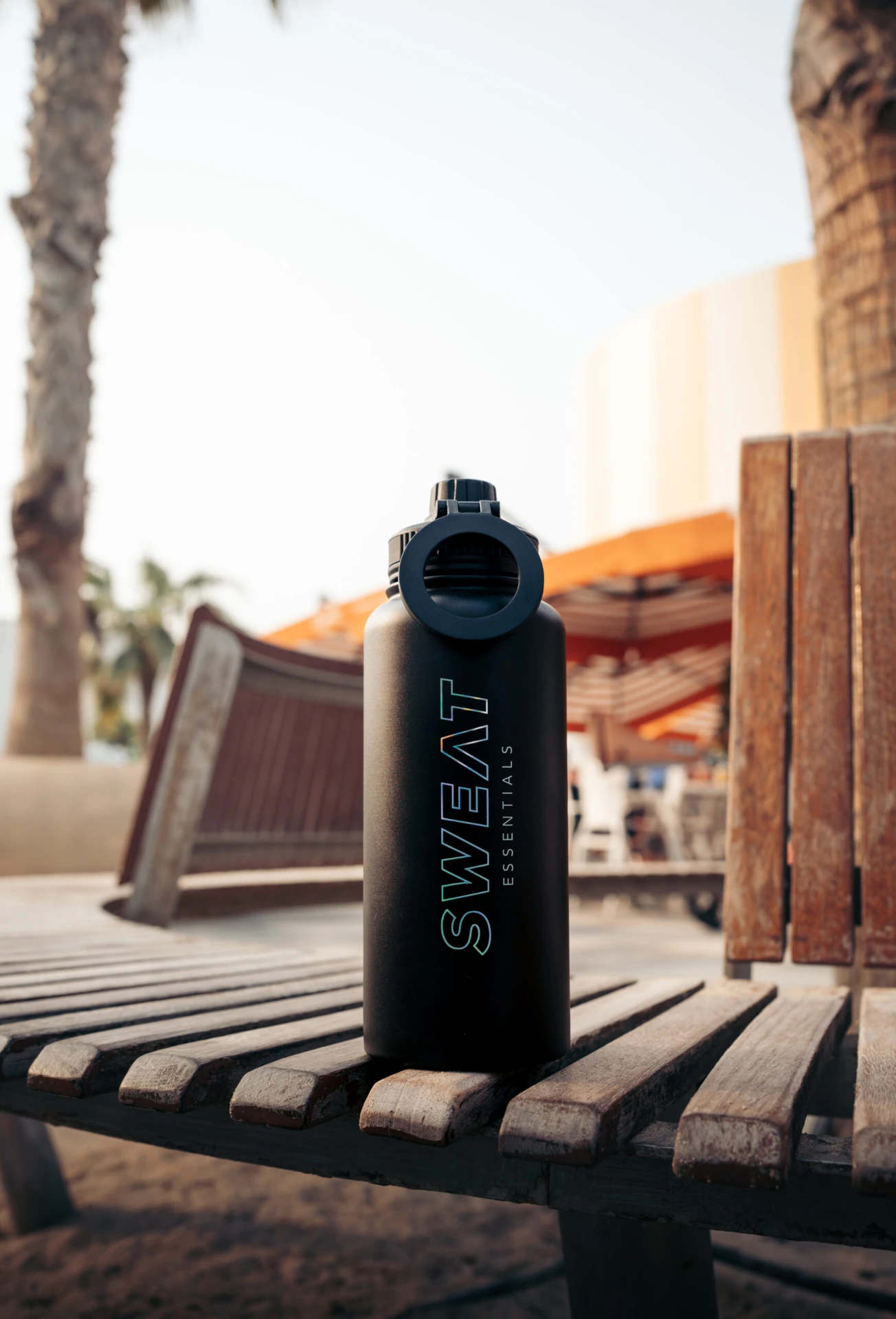 Black — beach bench